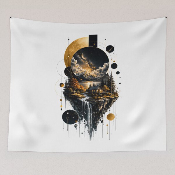 Item preview, Dreamscape Cabin: Where The Cosmos Meets Tranquility designed and sold by KLERIKSTORE.