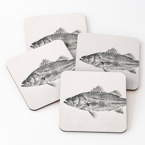 Item preview, Gyotaku Sea Bass Fish Print - Japanese Sumi-e Art II designed and sold by Yaremchuk.