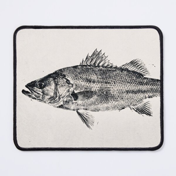 Item preview, Gyotaku Sea Bass Fish Print - Japanese Sumi-e Art II designed and sold by Yaremchuk.