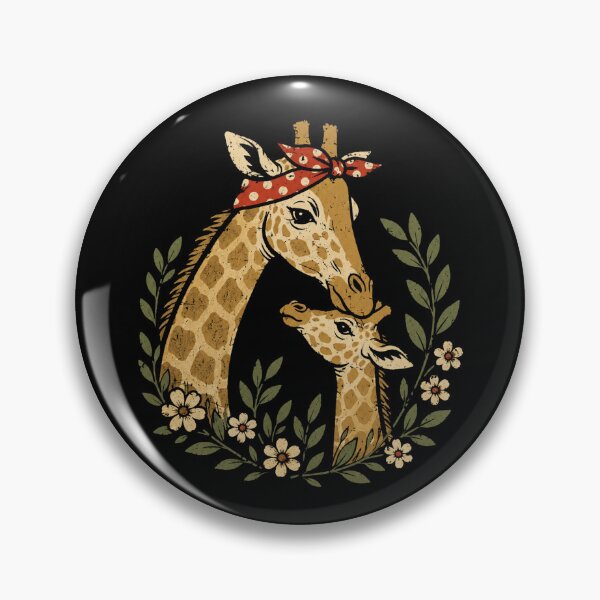 Item preview, Vintage Giraffe Family Love Retro Wildflower designed and sold by Moizento.