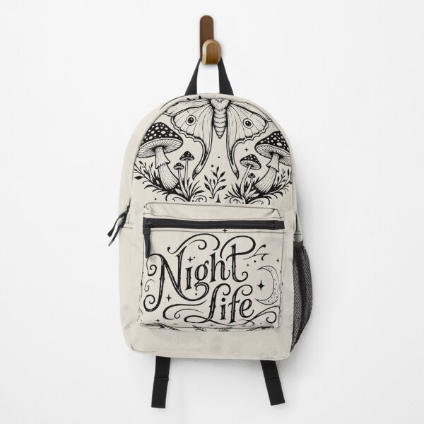 Item preview, Night Life Vintage Moth and Crescent Moon Botanical Woodcut Art designed and sold by Modern Antique Atelier .