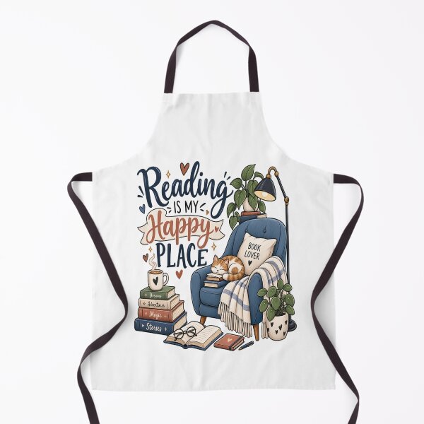 Item preview, Reading Is My Happy Place – Cozy Book Lover Design designed and sold by NovaNest  Studio.