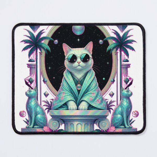 Item preview, Vaporwave Cat in Cosmic Shades designed and sold by vapormoon.