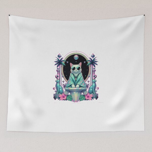 Item preview, Vaporwave Cat in Cosmic Shades designed and sold by vapormoon.