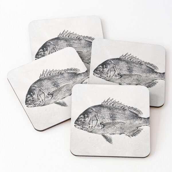 Item preview, Gyotaku Snapper Sea Bream Fish Print - Japanese Sumi-e Art II designed and sold by Yaremchuk.