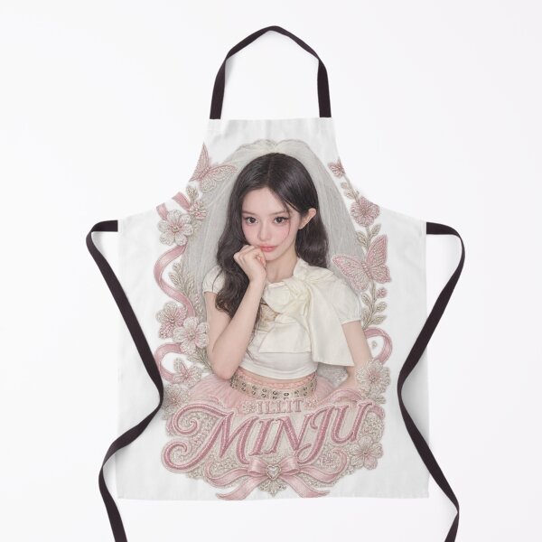 Aperçu de l'œuvre Minju ILLIT Coquette Visuel | Art du cadre nœud rose créée et vendue par Valereekmerch.