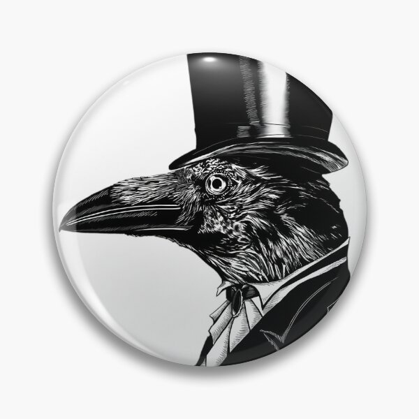 Item preview, Raven in top hat without background designed and sold by WhimsicTalies.