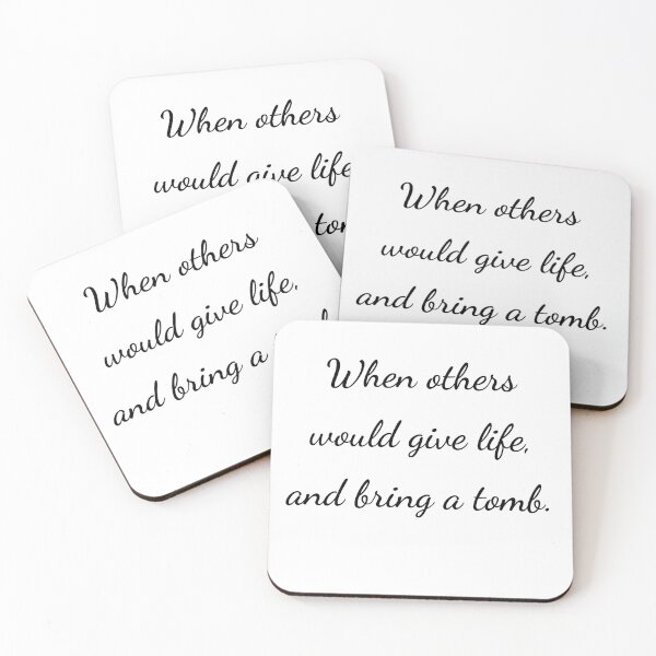Item preview, “When others would give life, and bring a tomb.” - handwriting black designed and sold by ariksworld.