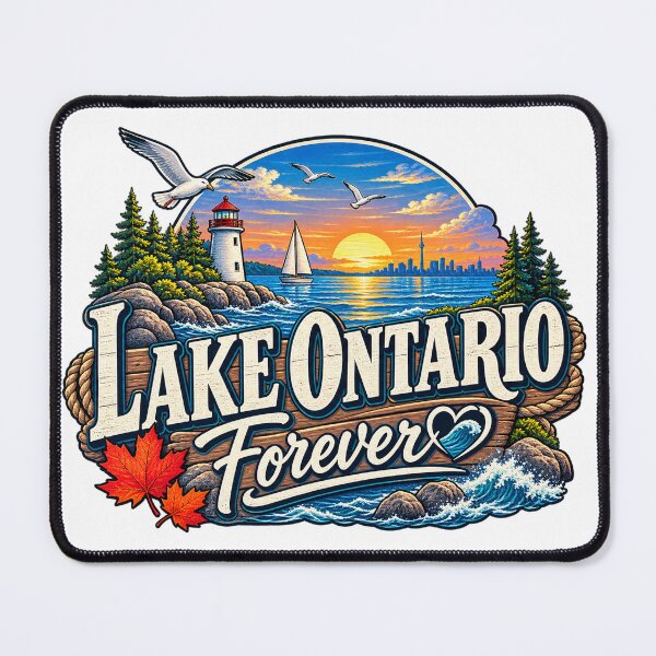 Item preview, Lake Ontario Forever Vintage Retro Canada Sunset Design designed and sold by CreativeNest Prints.