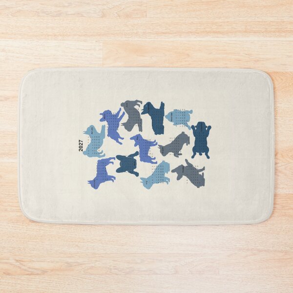 Item preview, 2027 French Bulldog dog full year calendar Cloud Dancer White designed and sold by Anne Londez Studio.