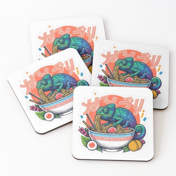 Item preview, Chameleon Ramen Bowl Die-Cut Sticker designed and sold by ORI-ginal Weirdos: The Weirdly Wonderful Crew.