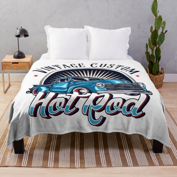 Item preview, Vintage Custom Hot Rod Classic Blue Pickup Truck designed and sold by heedooppod.