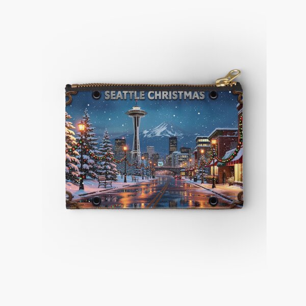 Item preview, Seattle Christmas Vintage Pacific Northwest Art designed and sold by The Souvenir Dept..