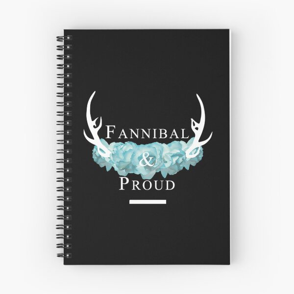 Artikelvorschau, 'Fannibal Proud' W Flower (Schwarzer Hintergrund, weiße Schrift) entworfen und verkauft von keelan-qualls.