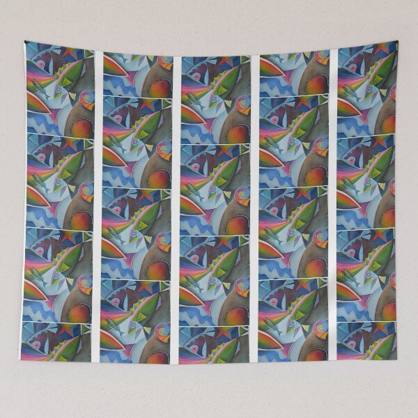 Item preview, Fish Abstract Doodle designed and sold by keelan-qualls.