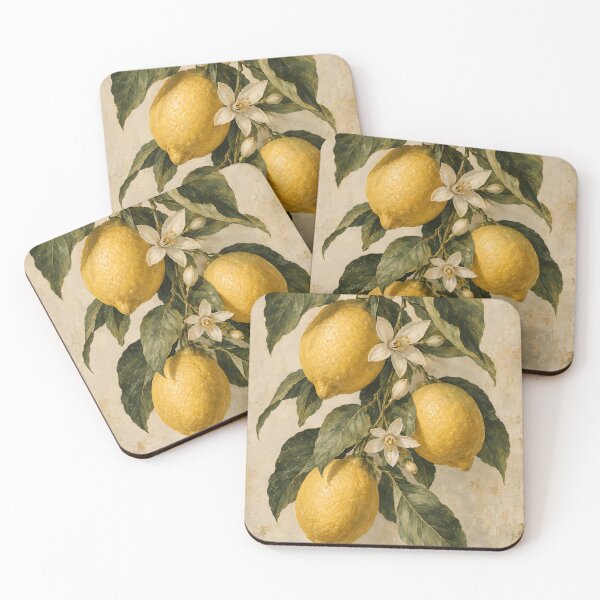 Item preview, Vintage Lemon Botanical Mediterranean Kitchen designed and sold by LinaDesign Store.
