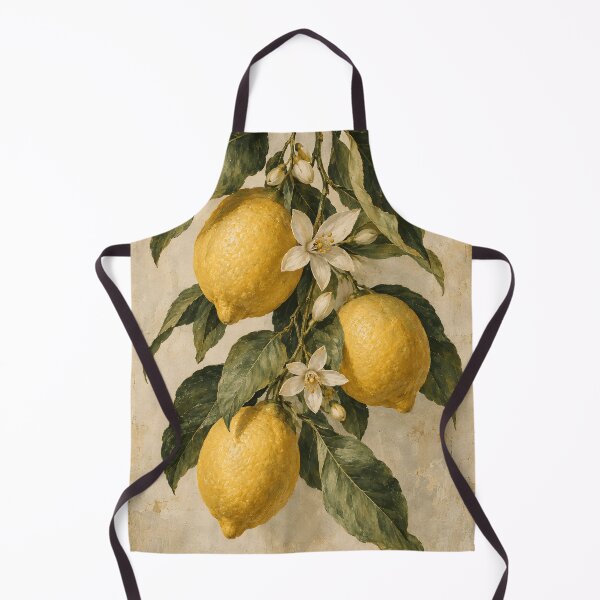 Item preview, Vintage Lemon Botanical Mediterranean Kitchen designed and sold by LinaDesign Store.