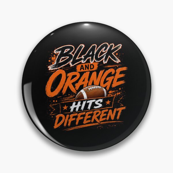Item preview, Black and Orange Hit Different Football Game Day designed and sold by nryum.