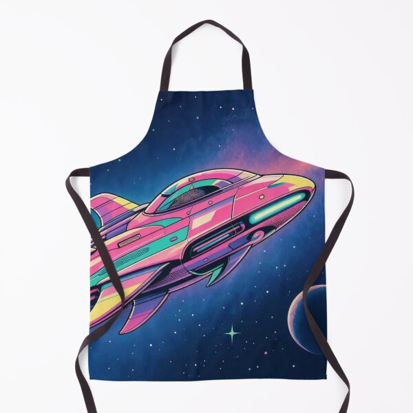 Item preview, Neon Starship – Retro Futuristic Space Adventure designed and sold by Dogandesighn.