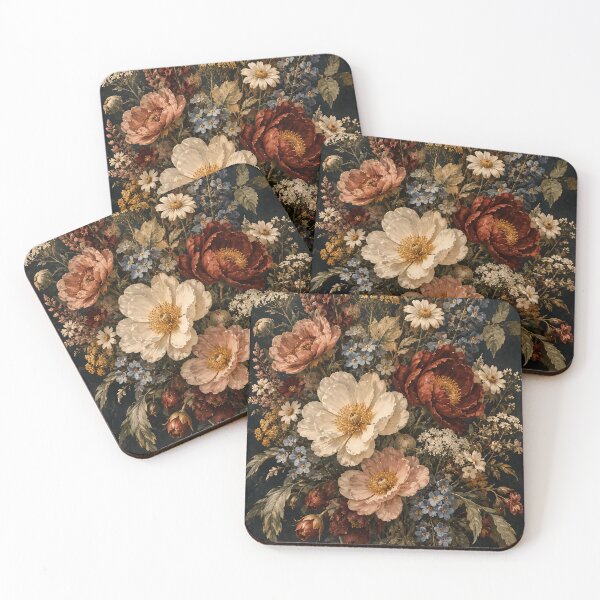 Item preview, Moody Vintage Wildflower Botanical Floral Wall Art designed and sold by LinaDesign Store.