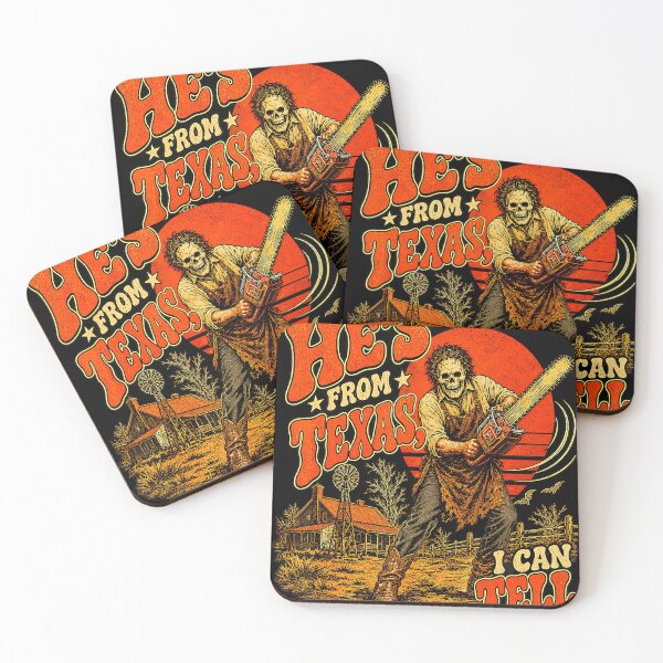 Item preview, Hes From Texas Chainsaw Skeleton Halloween Horror Design designed and sold by linendaust.