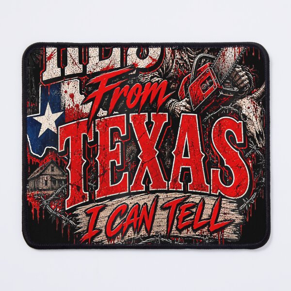 Item preview, Hes From Texas Cowboy Chainsaw Halloween Horror Design designed and sold by linendaust.