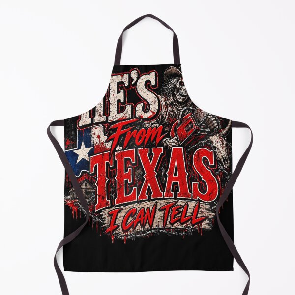 Item preview, Hes From Texas Cowboy Chainsaw Halloween Horror Design designed and sold by linendaust.
