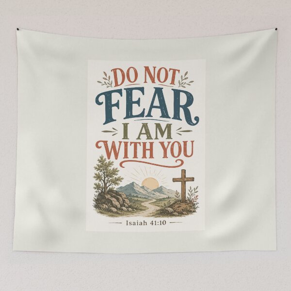 Item preview, Do Not Fear – Isaiah 41:10 Vintage Mountain Cross | Christianity designed and sold by The Real Life Symphony.