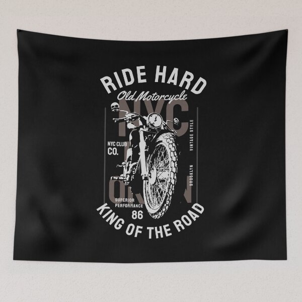 Item preview, Ride Hard King Of The Road Old Motorcycle NYC Brooklyn designed and sold by heedooppod.