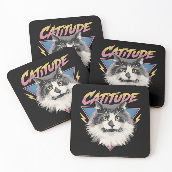 Item preview, Catitude Funny Cat Attitude Retro designed and sold by HYPNK.