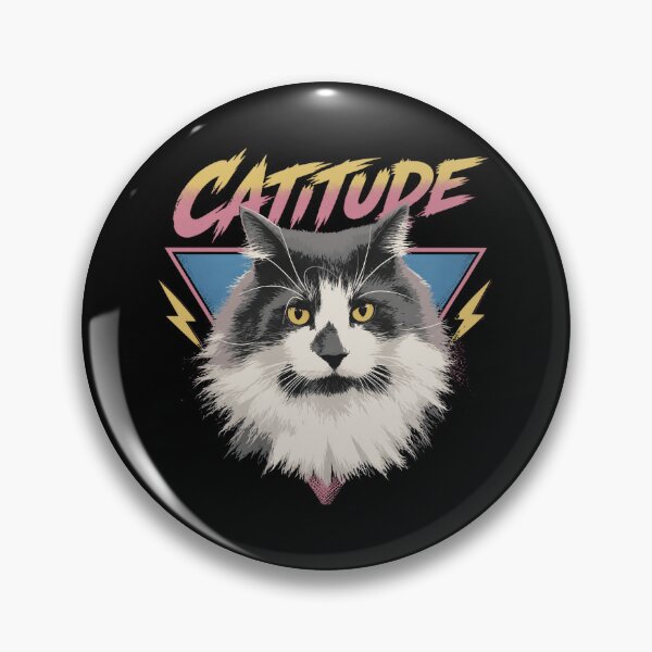 Item preview, Catitude Funny Cat Attitude Retro designed and sold by HYPNK.