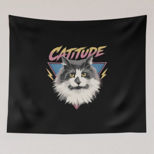 Item preview, Catitude Funny Cat Attitude Retro designed and sold by HYPNK.