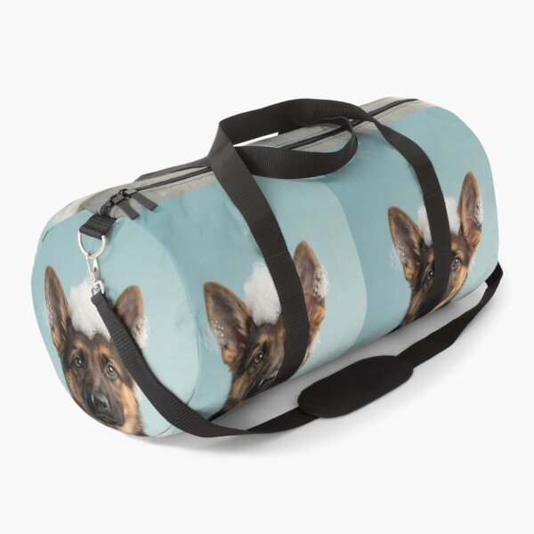 Item preview, Baby German Shepherd Bubble Bath Cute Nursery Bathroom Art designed and sold by LazyOwlStore.