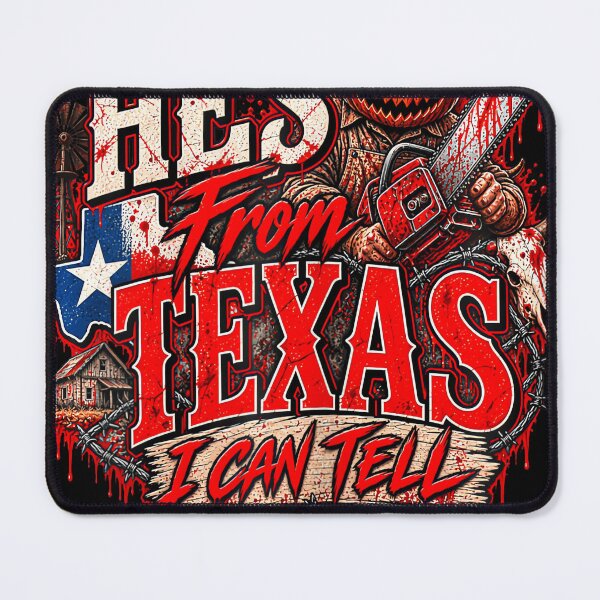 Item preview, Hes From Texas Halloween Pumpkin Horror Design designed and sold by linendaust.