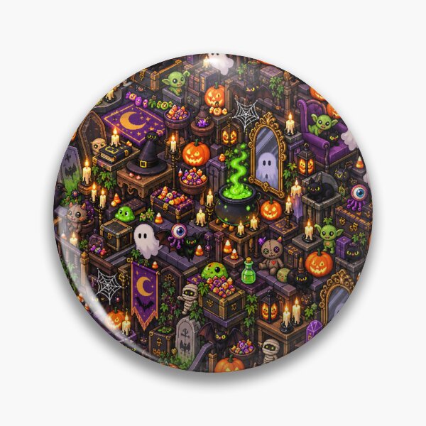 Item preview, Halloween Haunted Room Monster Pixel Art Pattern designed and sold by yayor.
