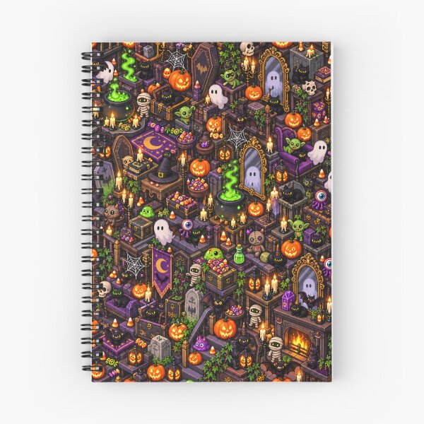 Item preview, Halloween Haunted Room Monster Pixel Art Pattern designed and sold by yayor.