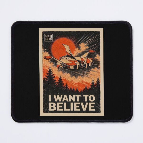 Item preview, Retro UFO Robot – I Want To Believe Vintage Japanese Anime Poster designed and sold by zumerdiego.