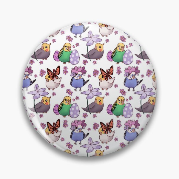 Item preview, Spring Budgies & Cockatiels - white designed and sold by EllenorMererid.