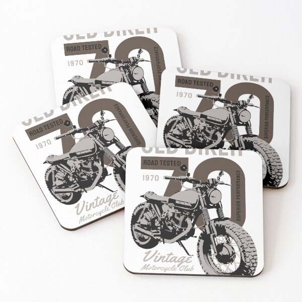 Item preview, Old Biker Vintage Motorcycle Club Road Tested 1970 designed and sold by heedooppod.