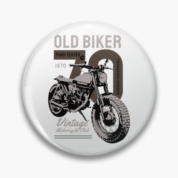 Item preview, Old Biker Vintage Motorcycle Club Road Tested 1970 designed and sold by heedooppod.
