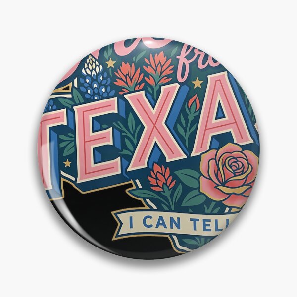 Item preview, Shes From Texas Retro Floral Country Pride Design designed and sold by linendaust.