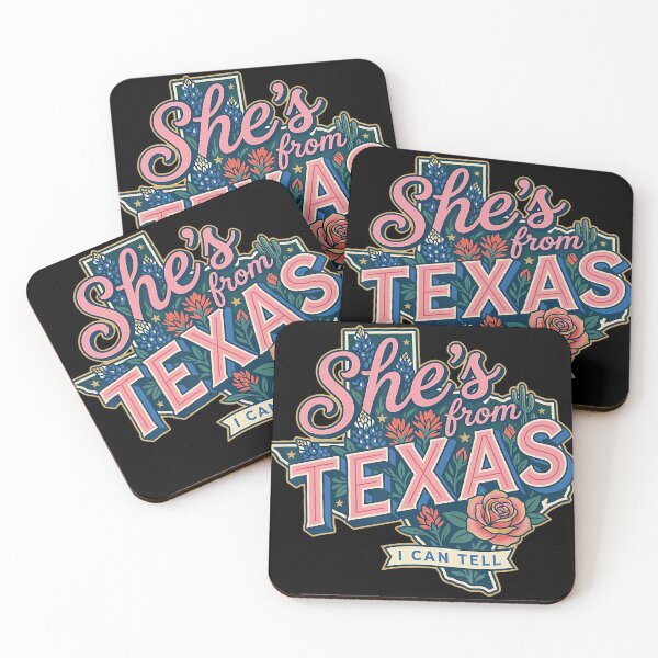 Item preview, Shes From Texas Retro Floral Country Pride Design designed and sold by linendaust.