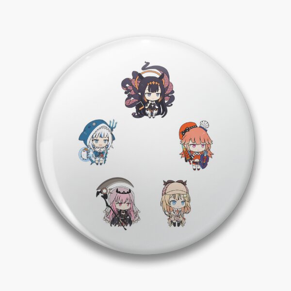 Item preview, Holomyth Mascots Pack - Hololive Top Peeker Sticker Set Vtuber Peeking Pack - Holomyth Hololivecute Youtuber Chibi Purple Fanart Hololive Vtubervirtual Ninomae Inanis Virtual Youtuber  designed and sold by leonida-scrame.