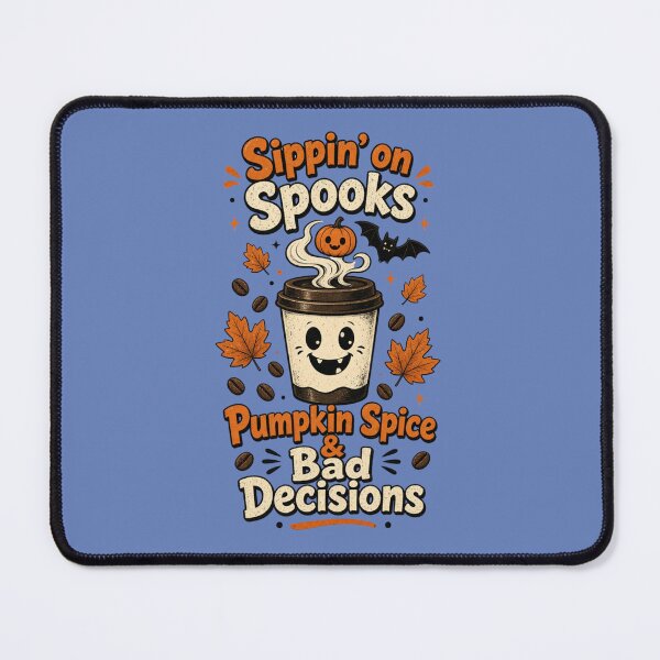 Item preview, Sippin' On Spooks - Pumpkin Spice & Bad Decisions Halloween Coffee designed and sold by InkWeaveShop.