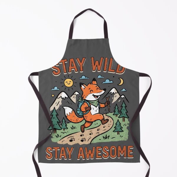 Item preview, Stay Wild Stay Awesome Cute Fox Hiking designed and sold by Mr Lee.