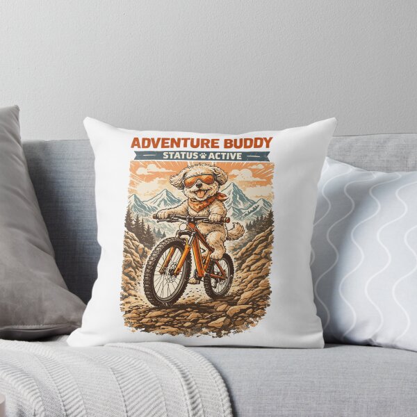 Item preview, Maltipoo on a mountain bike: Adventure Buddy designed and sold by Pineapple-Tree.