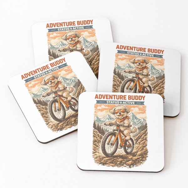 Item preview, Maltipoo on a mountain bike: Adventure Buddy designed and sold by Pineapple-Tree.
