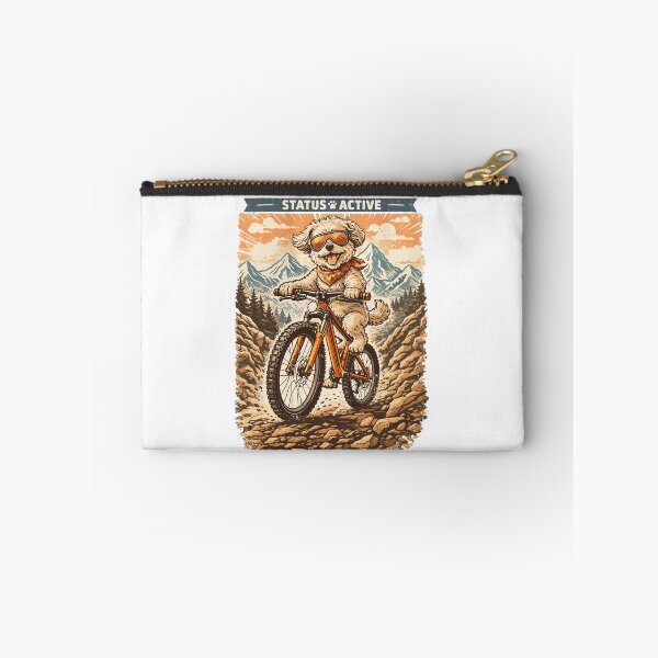 Item preview, Maltipoo on a mountain bike: Adventure Buddy designed and sold by Pineapple-Tree.