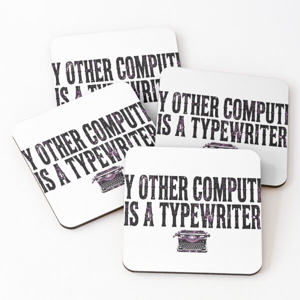 Item preview, My Other Computer Is A Typewriter Funny Collector T-Shirt Design designed and sold by VYBE DARK Studio.