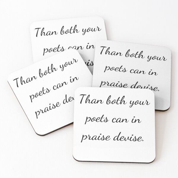 Item preview, “Than both your poets can in praise devise.” - handwriting black designed and sold by ariksworld.
